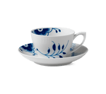 Royal Copenhagen Tea Cup & Saucer - Blue Fluted Mega