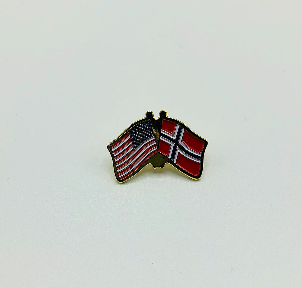 Lapel Dual Flag Pin