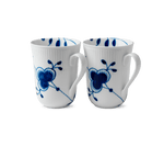 Royal Copenhagen Set of 2 Mugs -Blue Fluted Mega