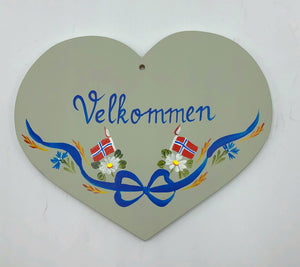 Hand Painted Wooden Welcome Sign