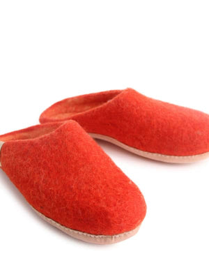 Felted Wool Slipper - Rusty Red - Egos Copenhagen